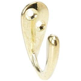 Merriway® BH00525 (5 Pcs) Brass Plated Single Robe Hook - Pack of 5 Pieces