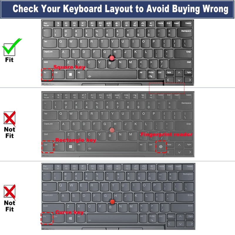 Keyboard Cover for Lenovo Thinkpad x1 Carbon Gen 11/10 14",