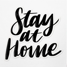 Decal Stickers of Stay at Home Premium Indoor (No Waterproof) Vinyl Decal Stickers for Laptop Phone Accessory Helmet Car Window Mug Tuber Cup Door Wall Decoration ANDVER3g88310BL