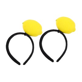 SAFIGLE 2pcs Novelty Fruit Headband Funny Lemon Headpiece Plush Lemon Hat Costume Fruit Hair Hoop For Parties Birthdays Weddings Holiday