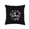 Pilates floral Reformer Pilates with flowers Throw Pillow