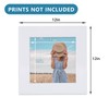 Somime 10 Pack Pre-Cut 12x12 White Picture Mats for 8x8