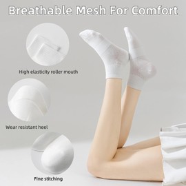 COUPLING USMILE Women's Crew Socks Cute Calf Socks Casual Athletic Socks Australian Combed Cotton Fresh Girl Aesthetic Style