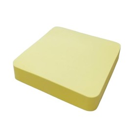 Rounded Corner Sticky Notes, 3 x 3 inches (7.5 cm) x 3.0 inches (7.5 cm), Pastel Colors, Sticky Notes, 150 Sheets (Yellow)