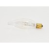 Bulbrite 15W 130V Clear Bent Tip Decorative Bulb, E12 Base