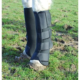 Rhinegold Breathable Neoprene Turnout Boots-Cob-Black