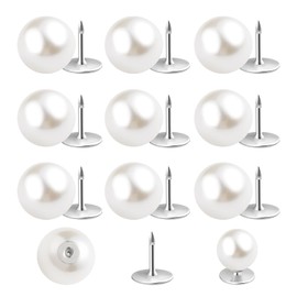 ZLMCUJE 10 Sets 12mm No Sew Pearl Buttons Anti-Exposure Fixed Brooches Pearl pins Removable Reusable for Clothes for Women