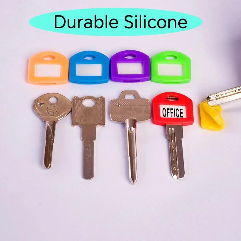 30 Piece Key Covers with Labels Easy Identification Key Caps