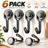 Magnetic Hooks 6-Pack for Home Organization – Swivel Swing Design