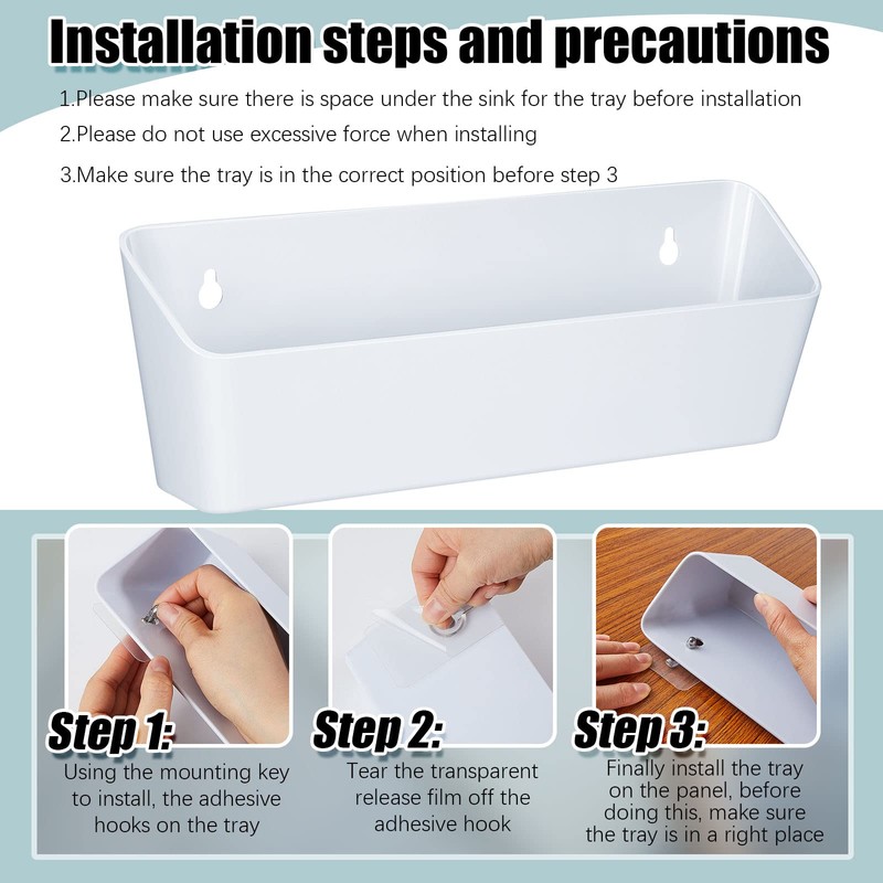 Umigy 2 Pack 11" Tip Out Tray for Sink with