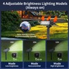 HOFLYW Solar Spotlights Outdoor Waterproof Landscape Path Lights Solar Dusk