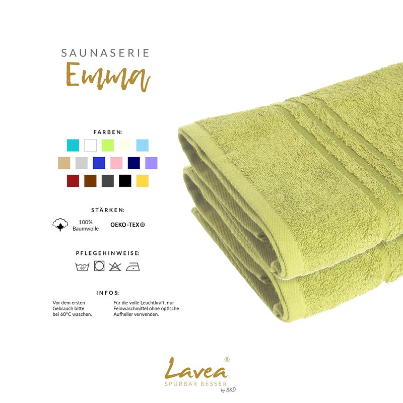 Lavea Sauna Towel 80 x 200 cm Cream 500 g/m²