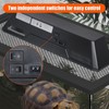 APlayfulBee Dual Reptile Light Fixture Reptile Heat Lamp Fixture with