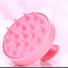Scalp Massager Shampoo Brush with Soft Silicone Bristles for Scalp Care, Shower Scalp Scrubber exfoliator for Remoce Loose Dandruff Flakes Strengthen Hair, Wet & Dry for Men, Women and Kids (Pink)