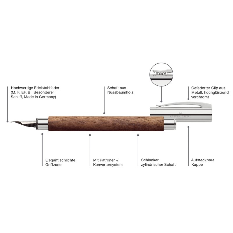 Faber-Castell Ambition Walnut Wood Propelling Pencil