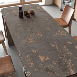 EPPKILY Brown Gold Marble Contact Paper Peel and Stick for Countertops Matte Brown Marble Wallpaper Removable Countertop Contact Paper Waterproof for Kitchen Cabinets Bathroom Vinyl Roll 15.7"×78.7"