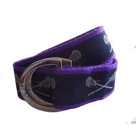 Navy Lacrosse D-Ring Belt Polished Steel D-Ring 38 Navy
