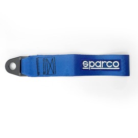 SPARCO 01638AZ Performance Towing-Hook-Ribbon - Blue - max. 2000kg - 16mm Hole