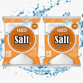 HSD Dishwasher Salt, Powerful Cleaning Dishwasher Salt, 1kg 2pack