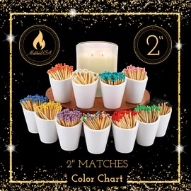 Winecraft Refill - Mini Decorative Glass Matches Cloche (Small Size) | Includes Matches & Free Striker Strip!!! Small Match Holder Gift Set (Black Matches)