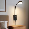 NOVCAND LED Wall Mounted Reading Light for Bed, Flexible Gooseneck