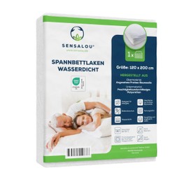 Sensalou Incontinence Fitted Sheet Waterproof Fitted Sheet White 120 x 200 cm