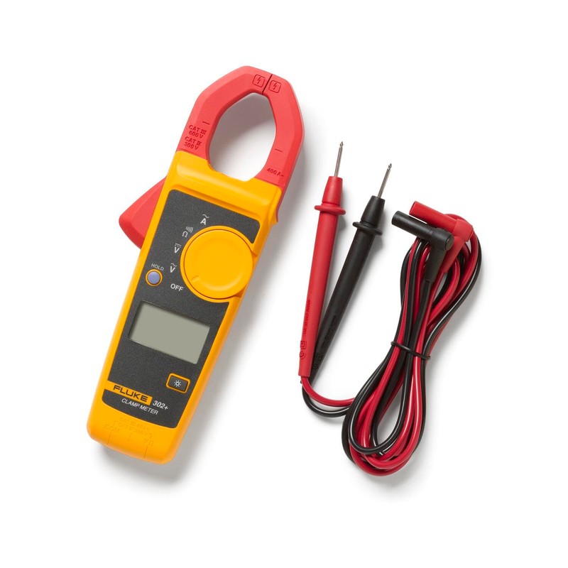 Fluke 302+ Digital Clamp Meter, 30mm Jaw, Measures AC Current