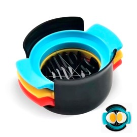 AWAVM 1 Set 3 in 1 Edelstahl Eierschneider Multifunktions-Eiersplitter Konservierte Eierschneider Küche Eierschneider