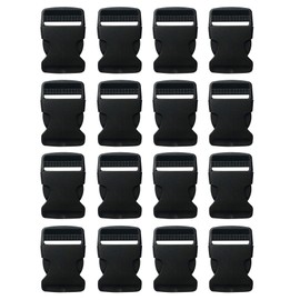 HUAZIZ 16 Pcs Schnalle- Double Side Release Schnallen - Steckverschluss, Kunststoff Klickverschluss,Steckschnalle, Ersatzschnalle, Buckle für Rucksack,für 38mm Gurtband