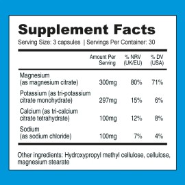 Ketoelectrolytes by Nutri-Align: Magnesium, Potassium, Calcium, Sodium, 90 Caps 