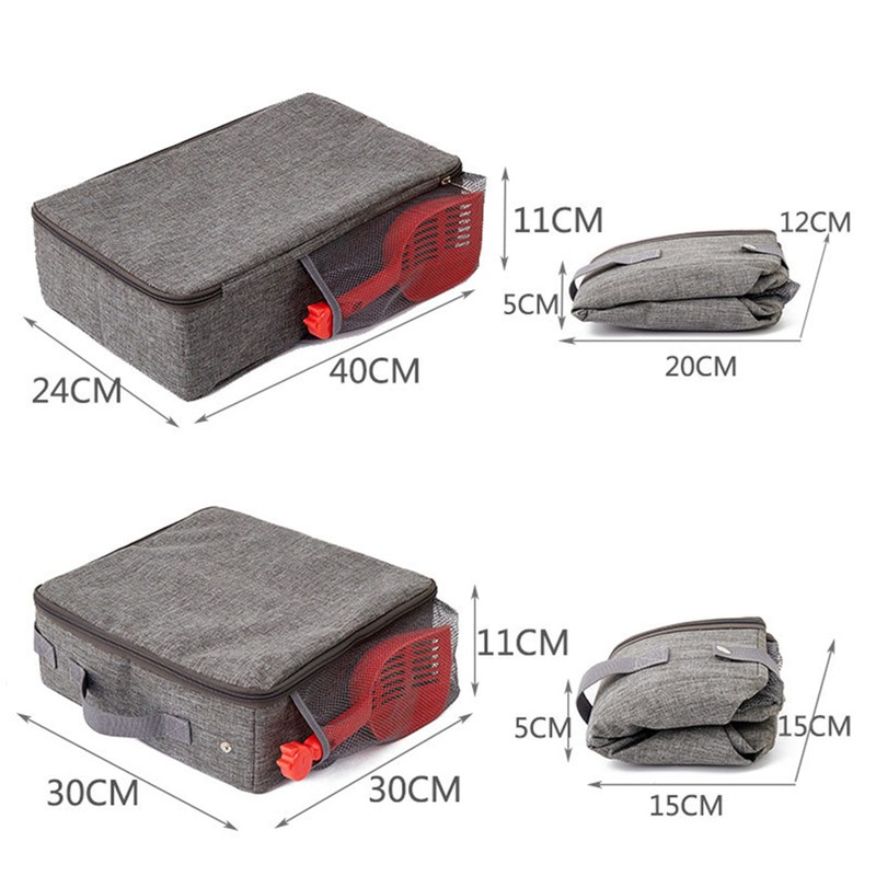 Portable Cat Travel Litter Box for Cats in Car Odor