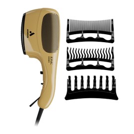 Andis 82125 - Secador de pelo de cerámica de turmalina de 1875 W, secador de pelo con tecnología iónica sin encrespamiento, sin daños por calor, secador de pelo ligero para cabello normal y rizado, color dorado