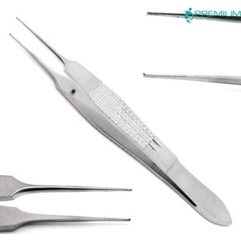 Castroviejo Forceps 4" Suture Tying Surgical 0.5mm Micro 1x2 Premium Instruments