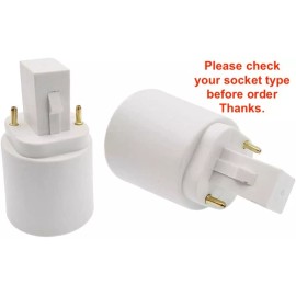Unbranded Lot G24 to E26/E27 2 Pin Adapter G24 To E27/E26 Socket Base Bulb lamp Converter