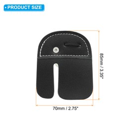 PATIKIL Double Layer Leather Archery Finger Tabs Finger Protection Black