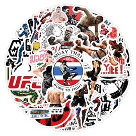 Mixed Martial Arts Stickers for Laptop(50 Pcs),Gift for Kids Teens Adults Girl,Mixed Martial Arts Waterproof Stickers for Water Bottle,Vinyl Stickers for Scrapbook,Journal,Dairy,Skateboard