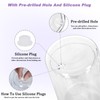 Micellwuu 20 oz Acrylic Snowglobe Tumbler, 4 Pack Double Wall