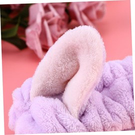 Healvian Elastic Cat Ears Headbands for Women Girls Furry Makeup Headbands for Facial Hair Clasp Hair Hoop