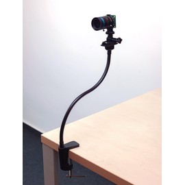 BerryBase Flexible Gooseneck Tripod with Table Clamp 40 cm Black