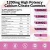 Calcium Citrate Gummies 1200mg with Magnesium,Vitamin D3, K2, Calcium Supplements