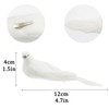 FBIRDY 2pcs Decorative White Doves Artificial Birds Ornaments for Floral