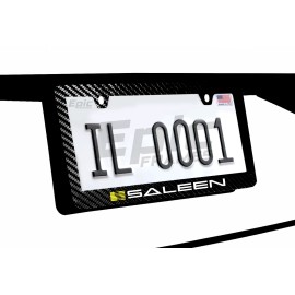 RED COBRA Yellow Saleen License Plate Frame Carbon Fiber License Plate Frame Fits Mustang