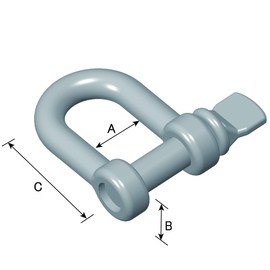 DAIDOHANT 10101922 Stainless Steel Shackle [6mm] (A) 12 x (B) 12 x (C) 21 mm [SUS304] (1 piece)