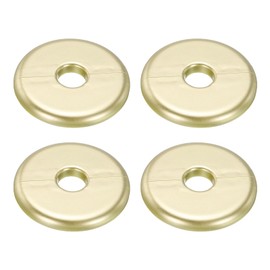 uxcell 4pcs Wall Split Flange 70mm / 2.8" OD Escutcheon Plate ABS Round Self-Adhesive Plumbing Cover Plates for 16mm / 0.6" Dia Water Pipe Faucet Decoration Accessories, Gold