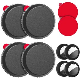 4 Pack Airtag Sticker Bracket Airtag Holder IPX8 Waterproof with Super Glue Scratch Resistant Shockproof Hidden Airtag Case Holder for Bicycle Drone TV Remote Control Wallet