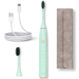 Cepillo de dientes sónico - Cepillo de dientes eléctrico portátil con temporizador, 5 modos de limpieza y 3 niveles de intensidad - Cepillo de dientes