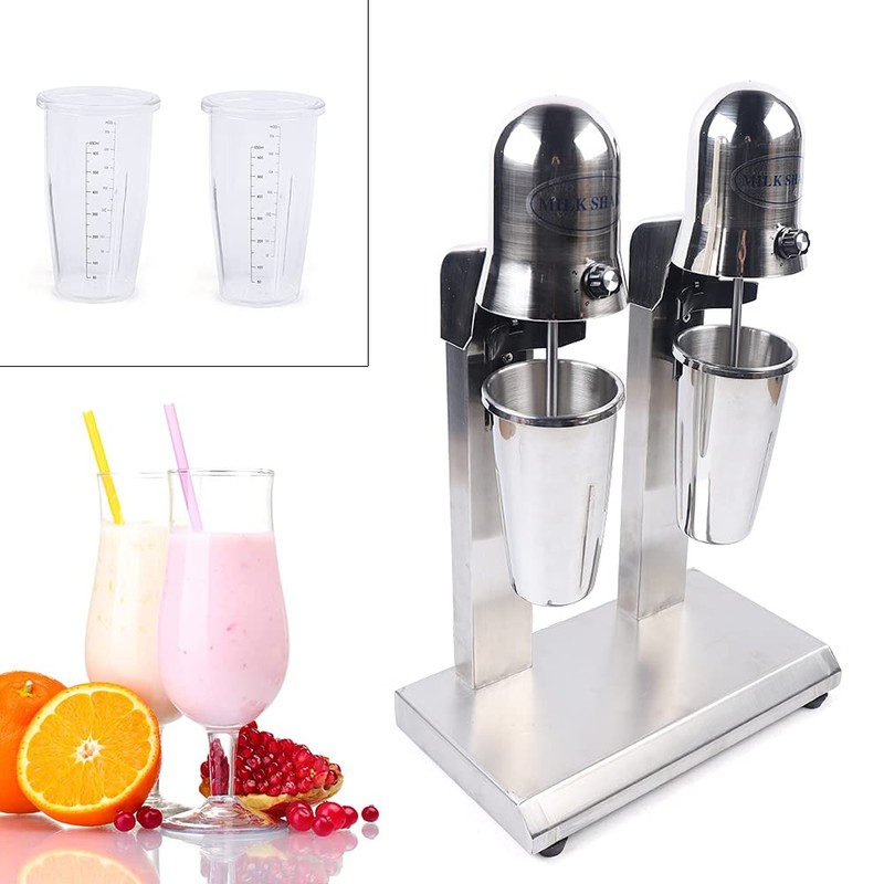 DYRABREST Household Milkshake Maker,Soft Ice Cream Maker Stainless Steel Blender-Double