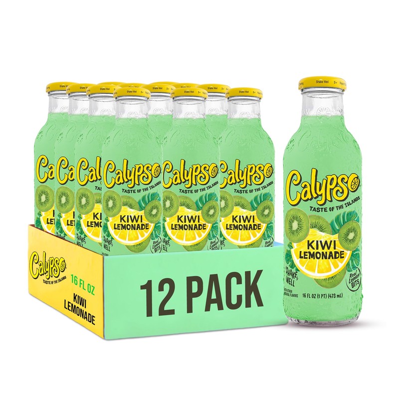 Calypso Lemonade, Kiwi Lemonade, Made with Real Fruit, 16 Fl