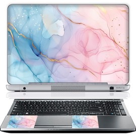 Meffort Inc Laptop Skin Sticker Cover Decorative Stickers Fits Laptop up to 17.3 Inch (Included 2 Wrist Pads) - Colorful Pattern