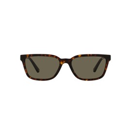 Coach HC8328U Universal Fit Sunglasses, Dark Tortoise/Dark Brown Solid, 57 mm